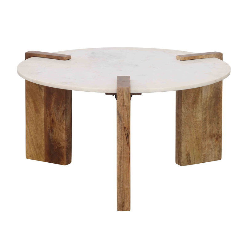 Emory - Cocktail Table - White & Natural.