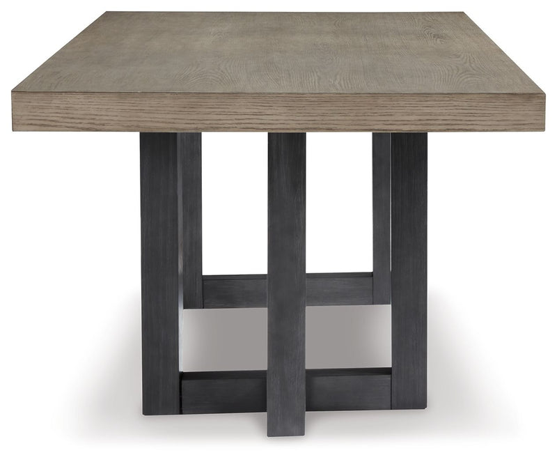 Foyland - Black / Brown - Rectangular Dining Room Table.