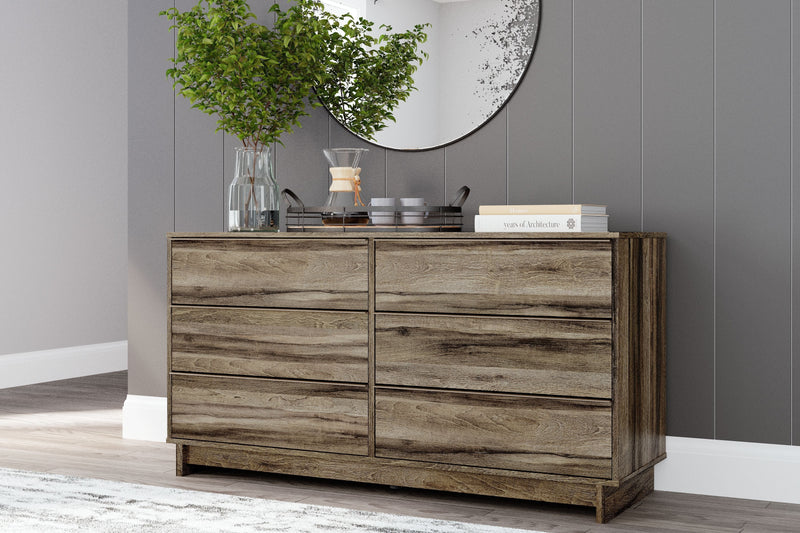 Shallifer - Brown - Six Drawer Dresser.