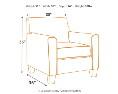 Nesso - Gray / Cream - Accent Chair