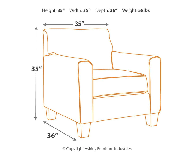 Nesso - Gray / Cream - Accent Chair