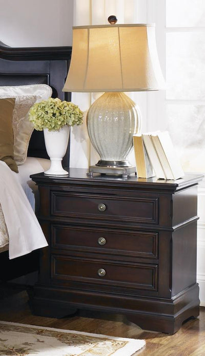 Cambridge - 3-Drawer Rectangular Nightstand - Cappuccino.