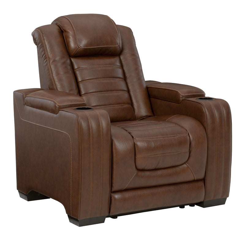 Backtrack - Chocolate - Pwr Recliner/Adj Headrest.