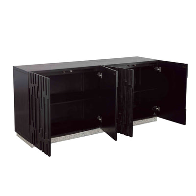 Andorra - Four Door Credenza - Black.