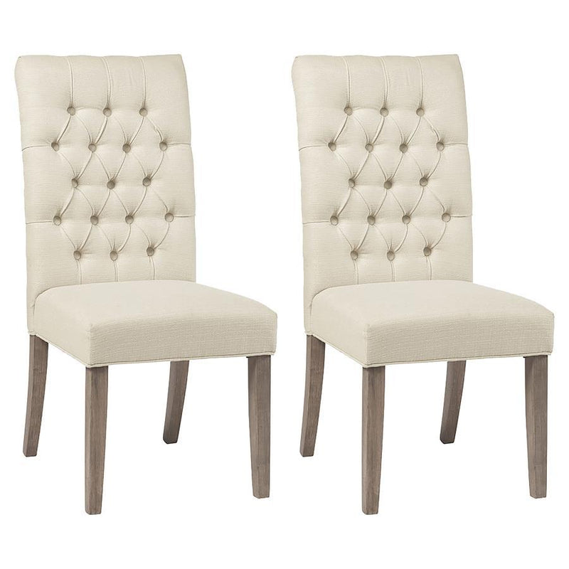 Douglas - Tufted Back Dining Chairs (Set of 2) - Vineyard Oak.
