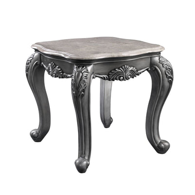 Ariadne - End Table - Marble & Platinum - Grand Furniture GA