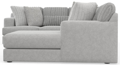 Logan - 3 Piece Sectional With Comfort Coil Seating And 9 Included Accent Pillows Right Side Facing Chaise - Moonstruck