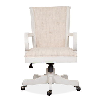 Bronwyn - Fully Upholstered Swivel Chair - Alabaster.