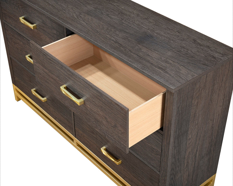 Trevor - Dresser & Mirror - Brown