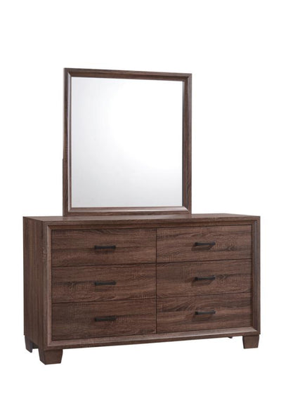 Brandon - Framed Dresser Mirror - Medium WArm - Brown - Grand Furniture GA