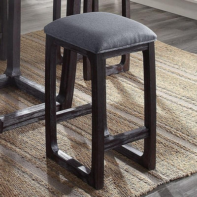 Razo - Stool - Fabric & Weathered Espresso - Grand Furniture GA