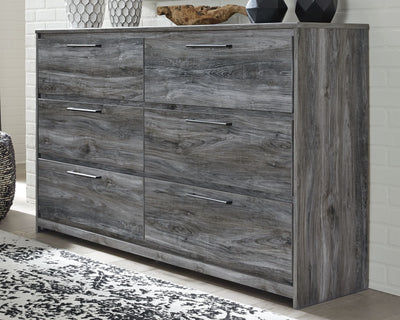 Baystorm - Gray - Six Smooth Drawer Dresser.