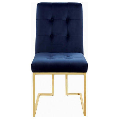 Cisco - Tufted Back Side Chairs (Set of 2) - Ink Blue.