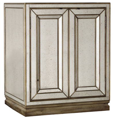 Sanctuary - 2-Door Mirrored Nightstand - Visage.