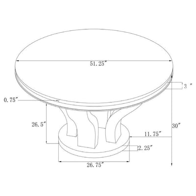 Anchorage - Round Dining Table - Chrome And Black - Grand Furniture GA