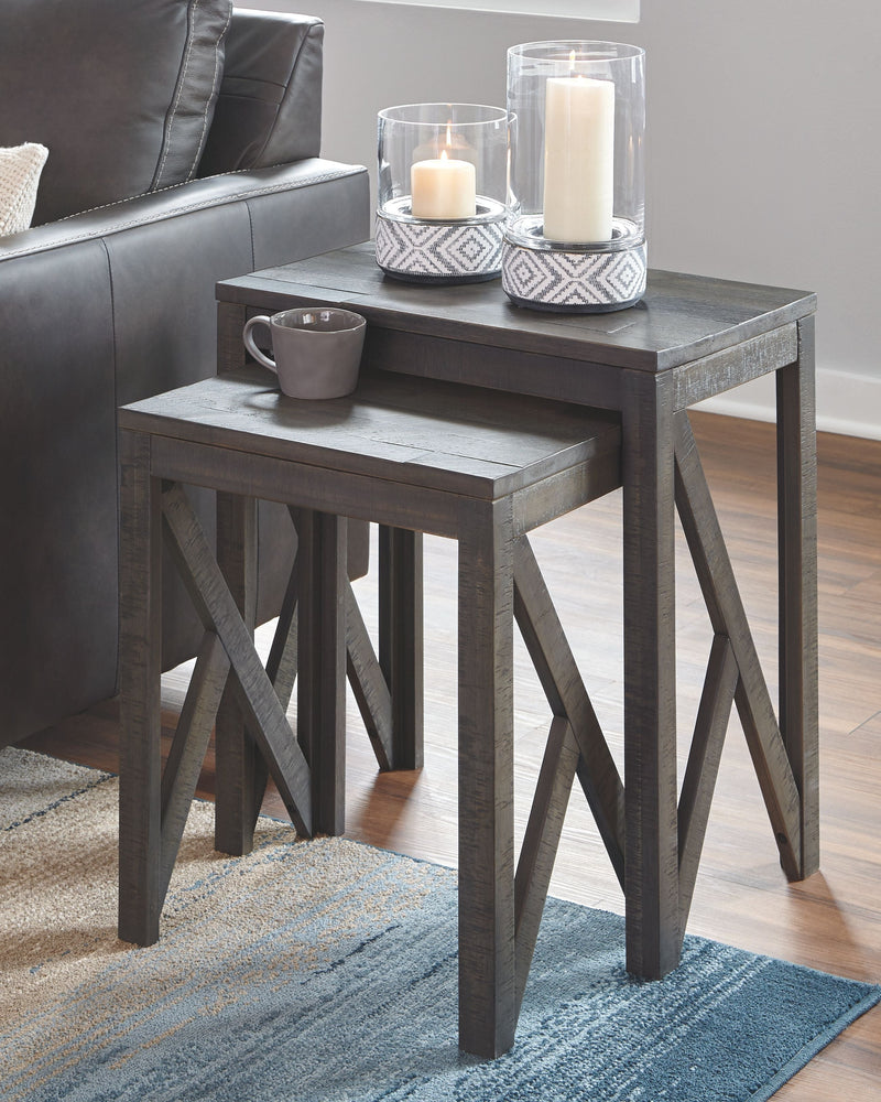 Emerdale - Gray - Accent Table Set (Set of 2).