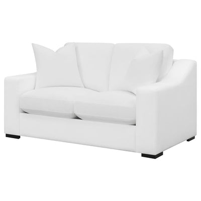 Ashlyn - Upholstered Sloped Arms Loveseat - White - Grand Furniture GA