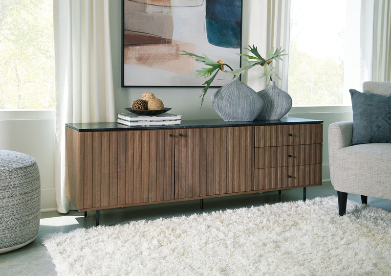 Barnford - Brown / Black - Accent Cabinet.