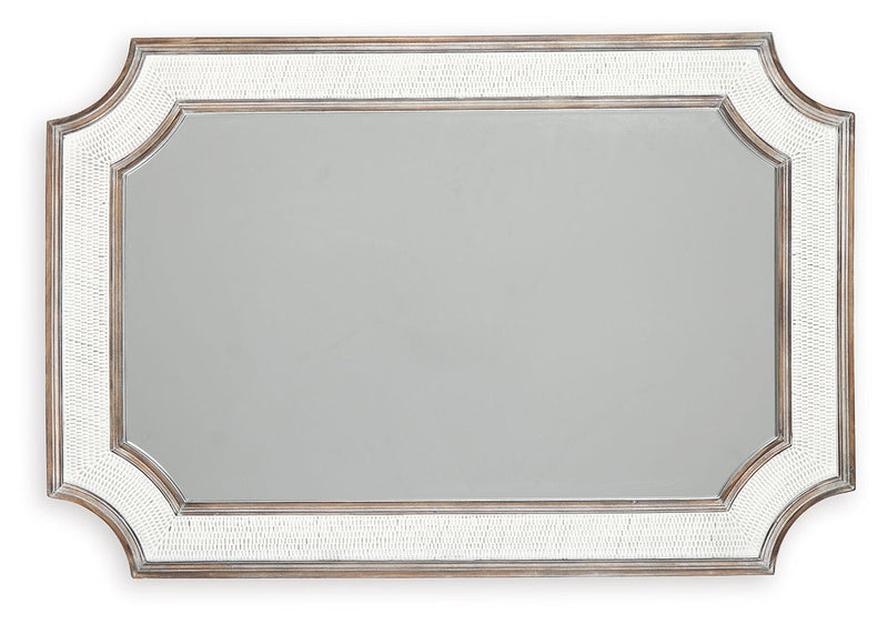 Howston - Antique White - Accent Mirror.