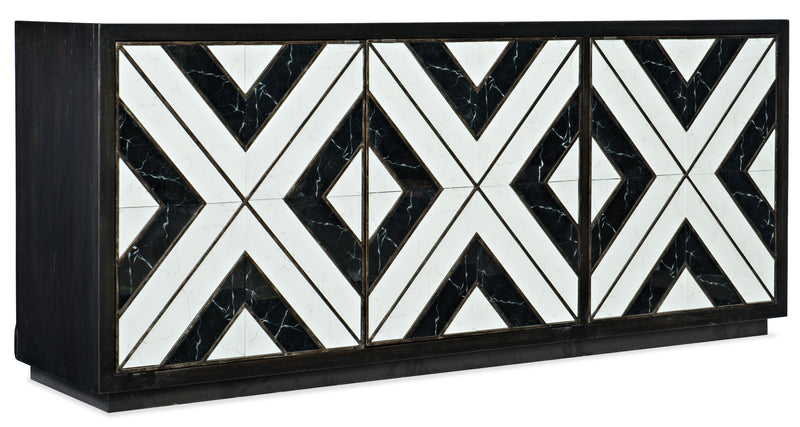 Sanctuary - Noir et Blanc Entertainment Console.