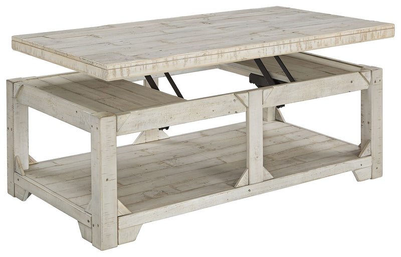 Fregine - Whitewash - Lift Top Cocktail Table.