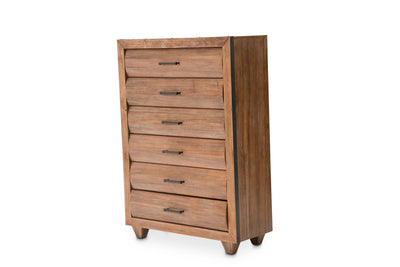 Brooklyn Walk - 6-Drawer Chest - Burnt Umber.