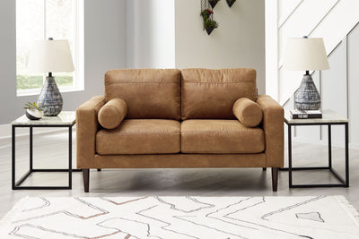 Telora - Caramel - Loveseat.