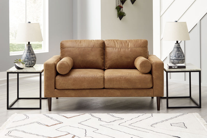 Telora - Caramel - Loveseat.