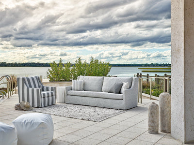 Hudson Outdoor Sofa 93 - Special Order - Pearl Silver.