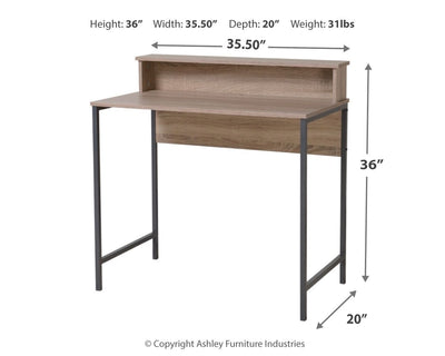 Titania - Light Brown / Gunmetal - Home Office Small Desk.