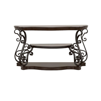 Laney - Sofa Table - Deep Merlot And Clear