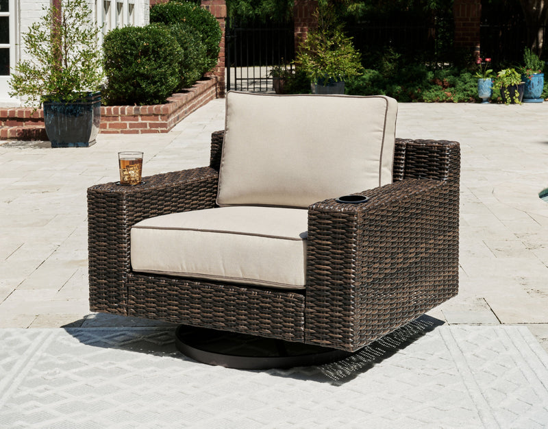 Coastline Bay - Brown - Swivel Lounge W/ Cushion.