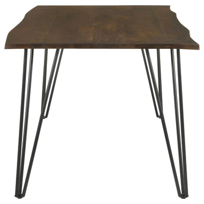 Topeka - Live-Edge Dining Table - Mango Cocoa and Gunmetal.