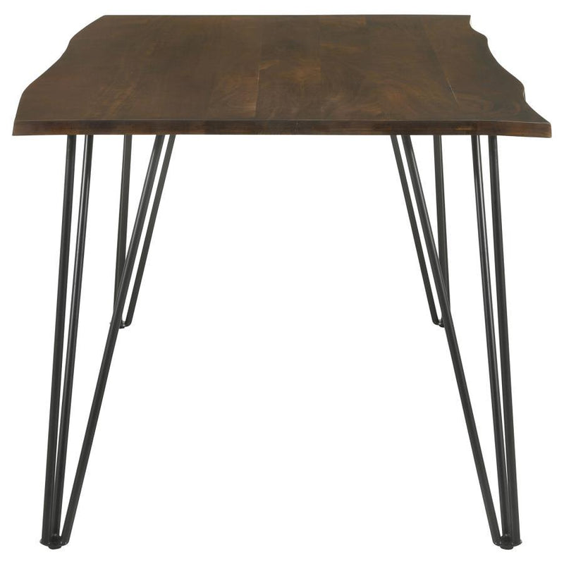 Topeka - Live-Edge Dining Table - Mango Cocoa and Gunmetal.