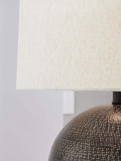Hambell - Black / Gold Finish - Metal Table Lamp.