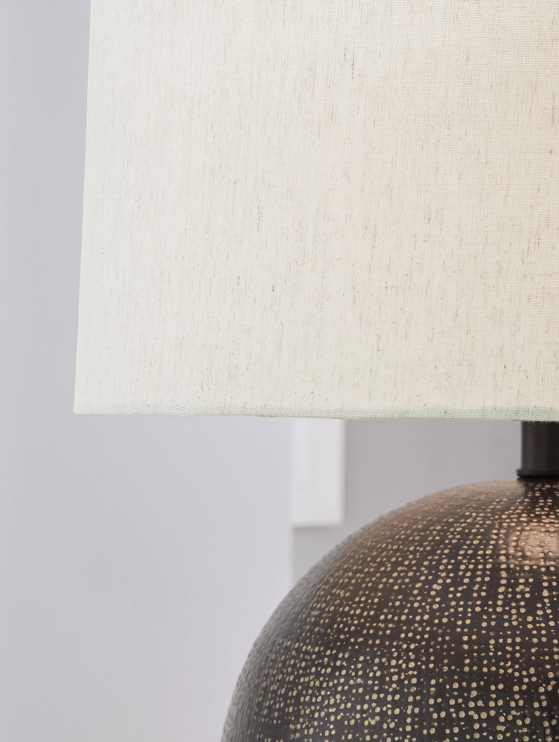 Hambell - Black / Gold Finish - Metal Table Lamp.