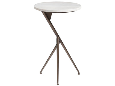 Curated - Oslo Round End Table - Dark Brown.