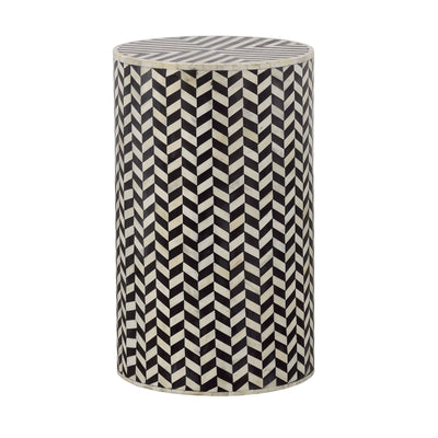 Obsidian - Accent Table - Black & Bone White