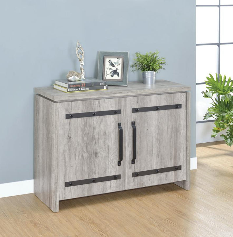 Enoch - 2-Door Accent Cabinet - Grey Driftwood.