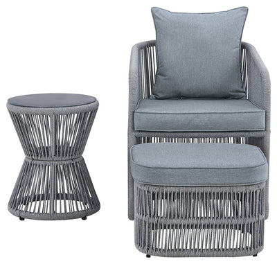 Coast Island - Dark Gray - Chair/Otto W/Cush/Table (Set of 3).