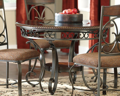 Glambrey - Brown - Round Dining Room Table.