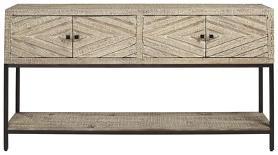 Roanley - Distressed White - Console Sofa Table.