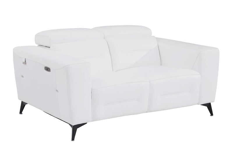 989 - Power Reclining Loveseat With Power Headrest.