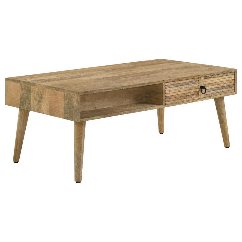 Zabel - Rectangular 1-Drawer Coffee Table - Natural.