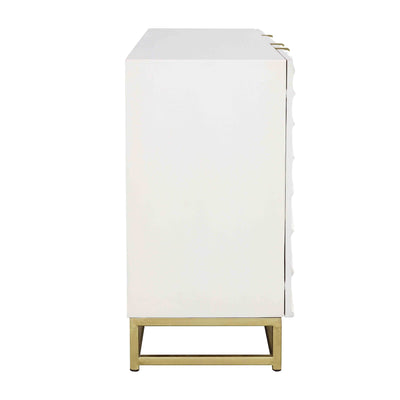 Fallow - Three Door Credenza - White & Gold.