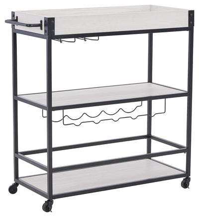 Bayflynn - White / Black - Bar Cart.