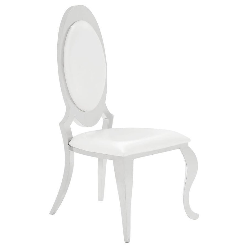 Antoine - Curved Chrome Legs Dining Chair.