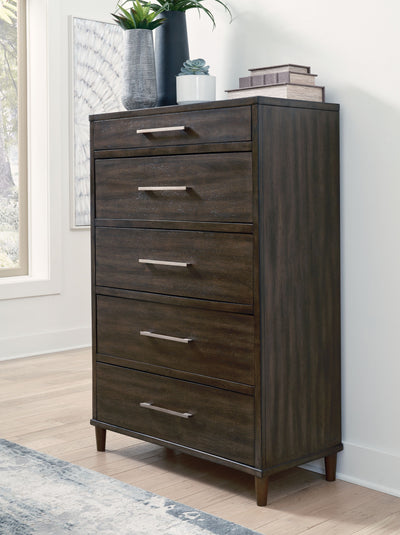 Wittland - Brown - Five Drawer Chest.