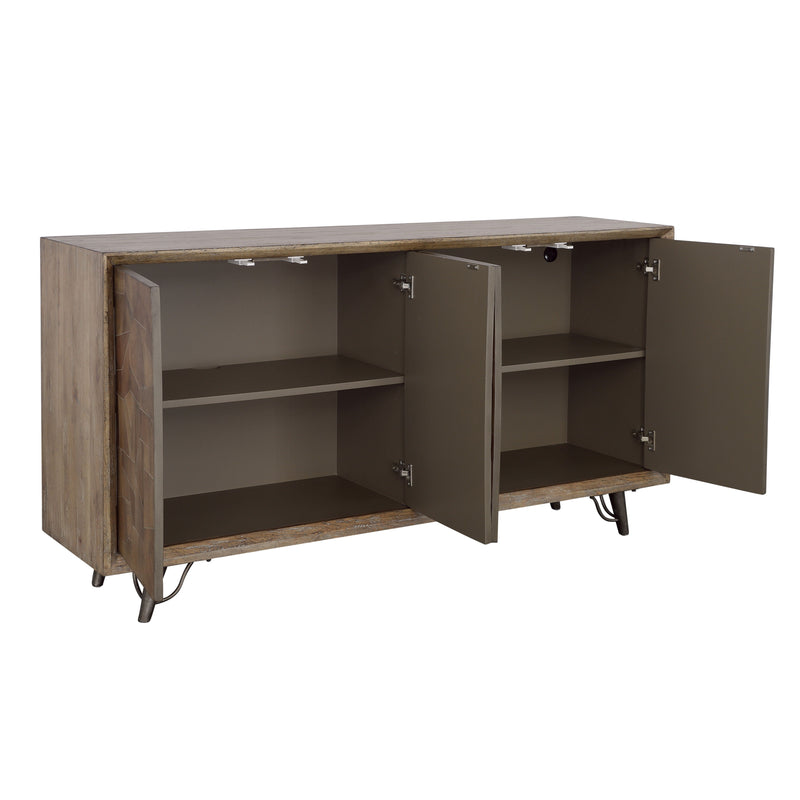 Mayweather - Four Door Credenza - Brown Multi-tones