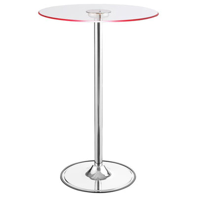 Thea - Led Bar Table - Chrome and Clear.